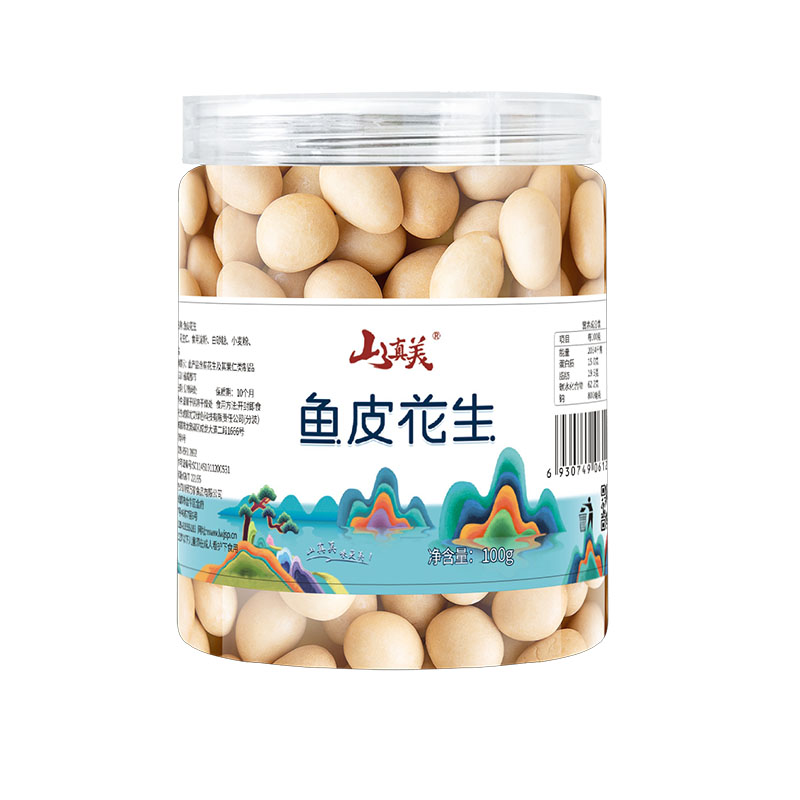 山真美山真美魚(yú)皮花生100g